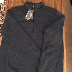 Eddie Bauer Navy Quarter Zip Size Large BNWT